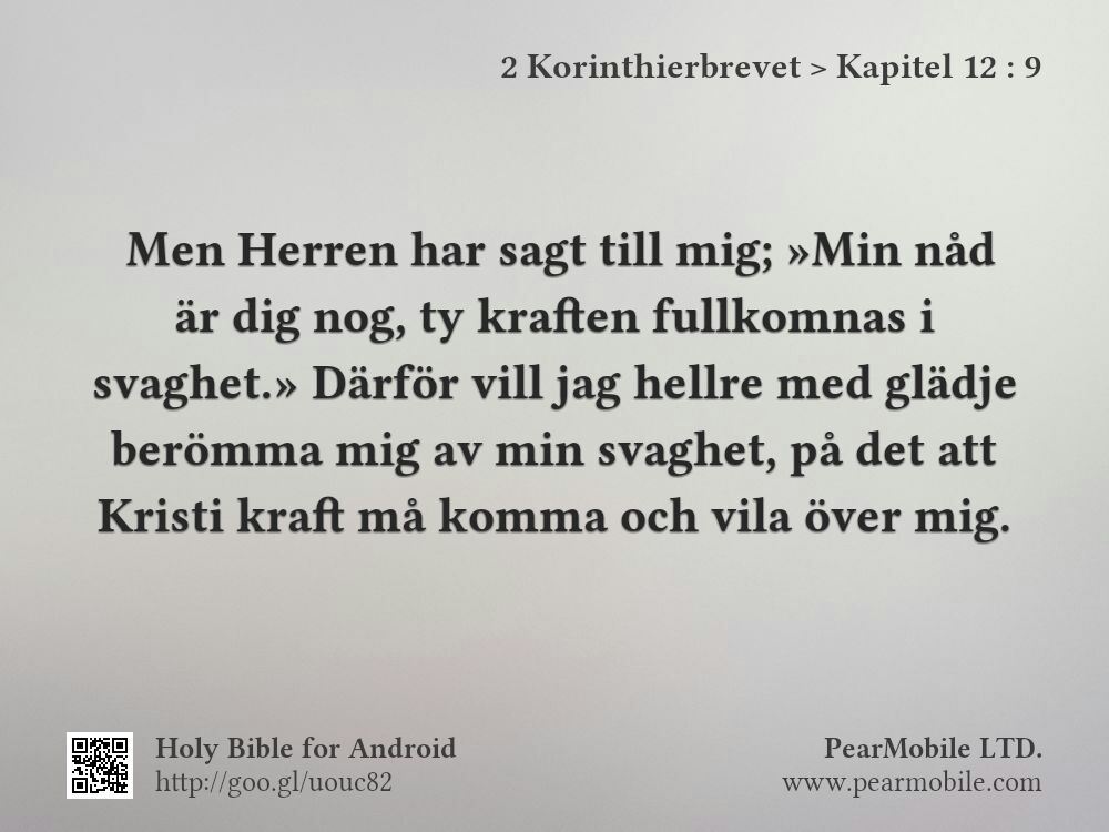 2 Korinthierbrevet, Kapitel 12:9